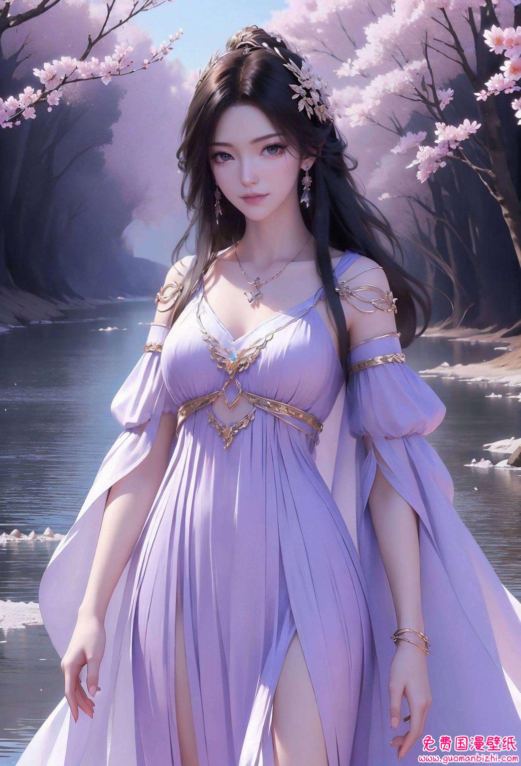 AI生成素材库——免费壁纸包，iPhone炫彩壁纸集锦，文思月紫灵之作。