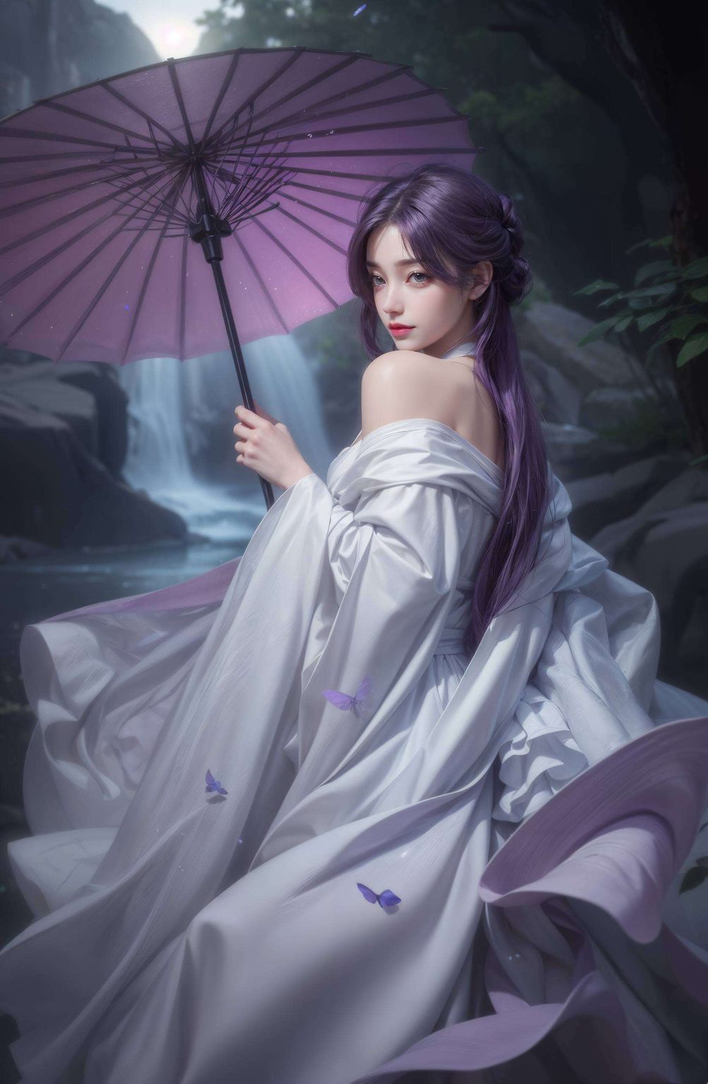 云曦紫衣：AI生成AIGC免费壁纸下载，PC潮图壁纸精选集