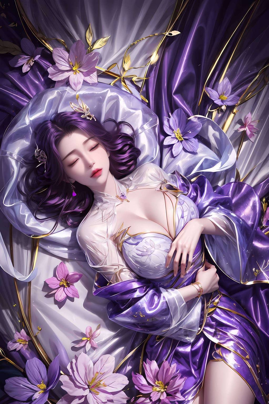 AI壁纸精细角色，平板可爱壁纸，云曦插画手机版苹果特供。