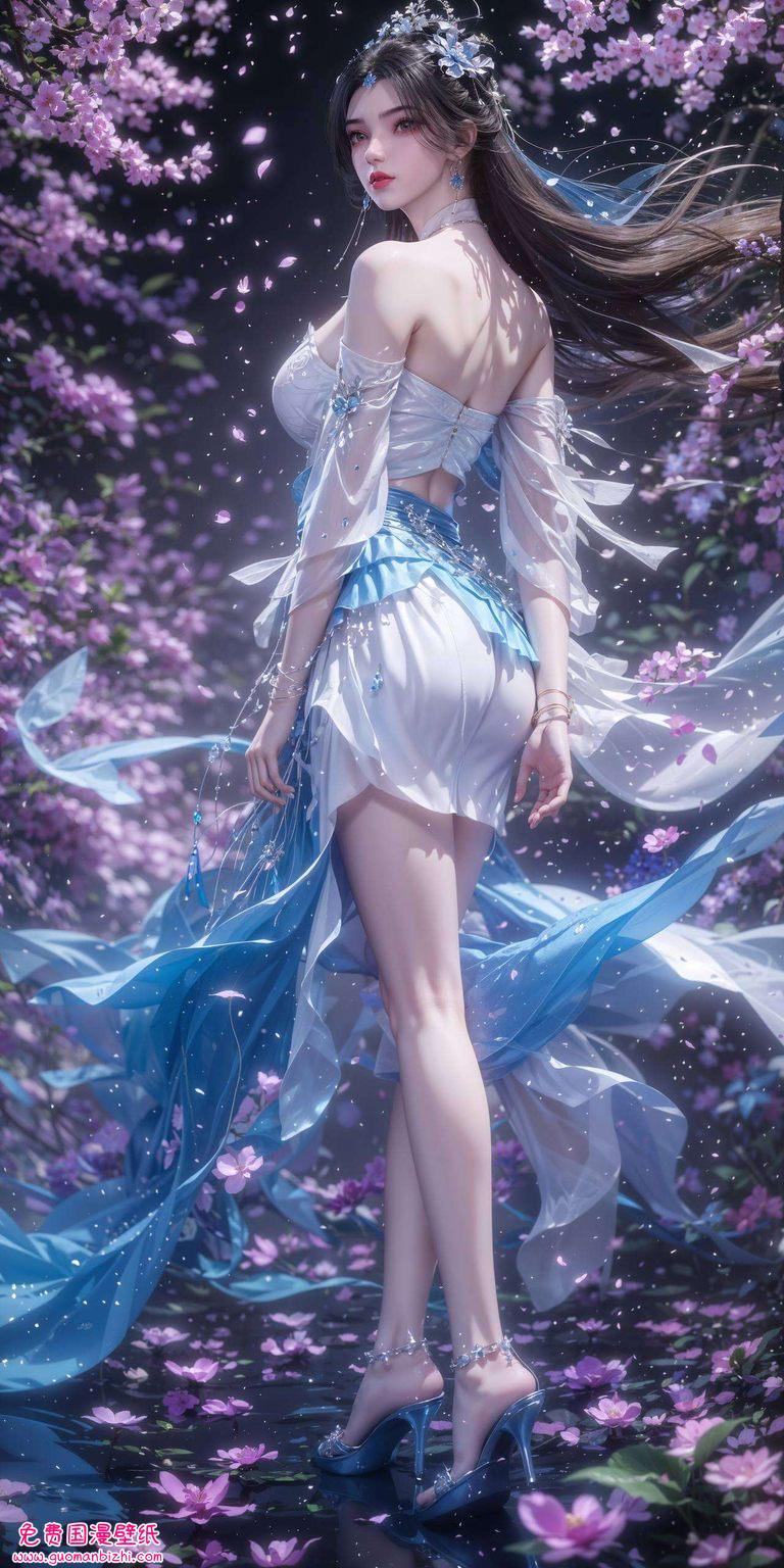 李慕婉魂血反应高清壁纸：AI生成图片护眼壁纸，iPad桌面装饰图精选