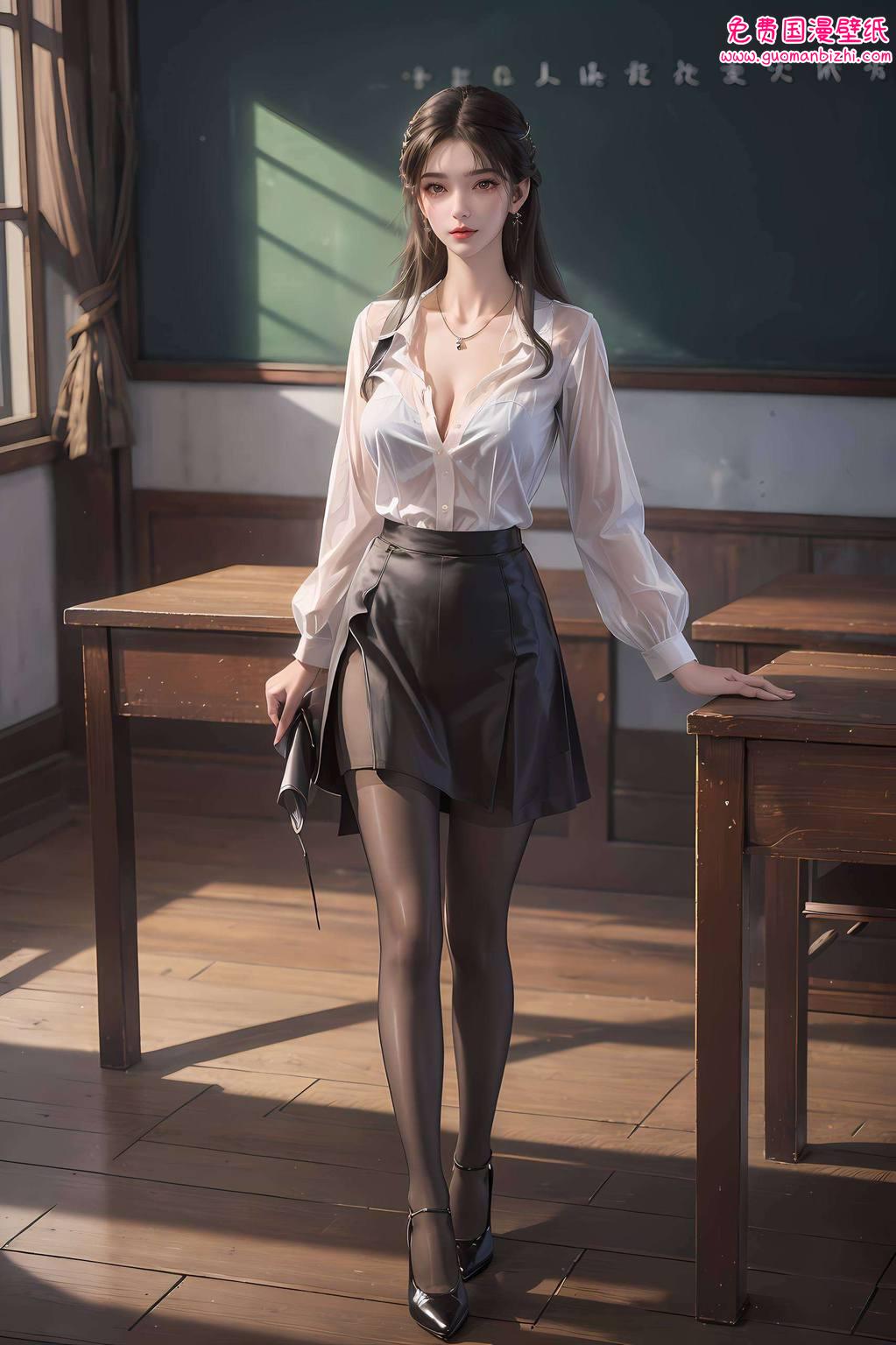 李慕婉国漫高清壁纸：AI生成壁纸，精细角色，苹果炫彩壁纸集