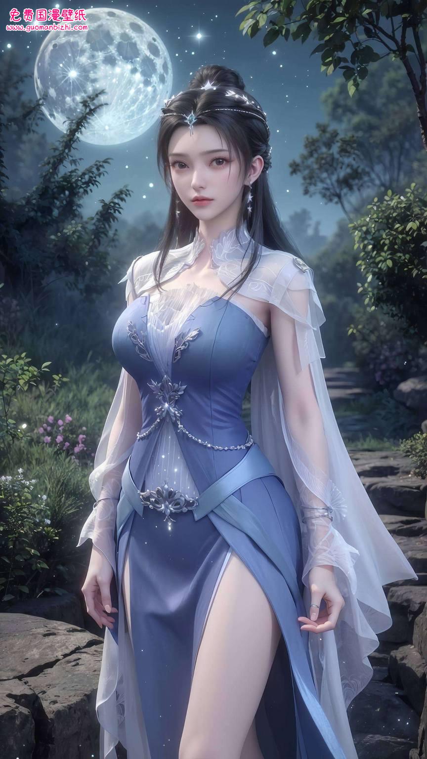 李慕婉屏保壁纸：古香古色婚纱，手机护眼之选。