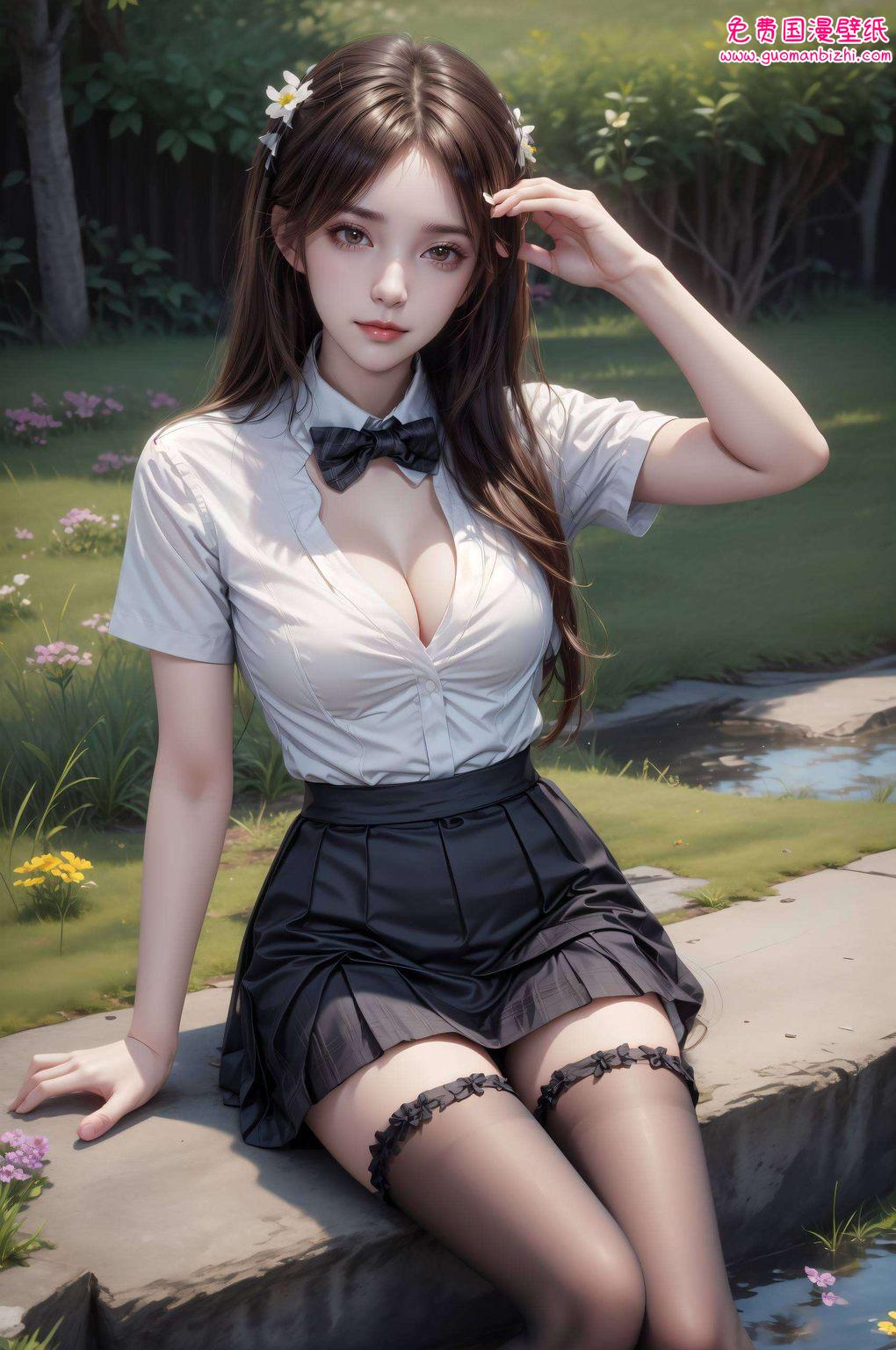 徐欣黑丝超清晰壁纸，全身漫画风，护眼安卓必备