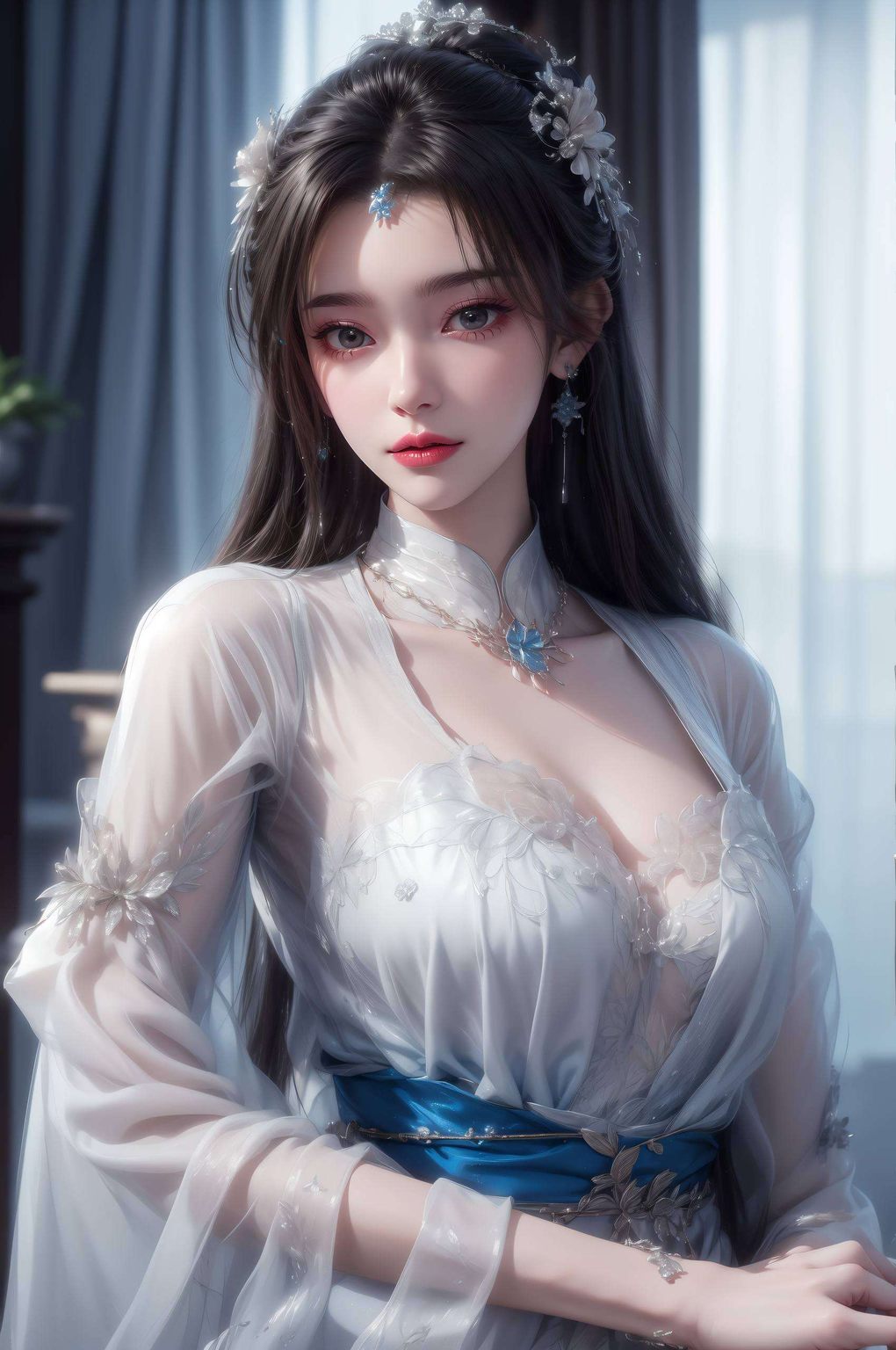 李慕婉肚兜AI素材，极简风格壁纸，PC宽屏高清壁纸集锦