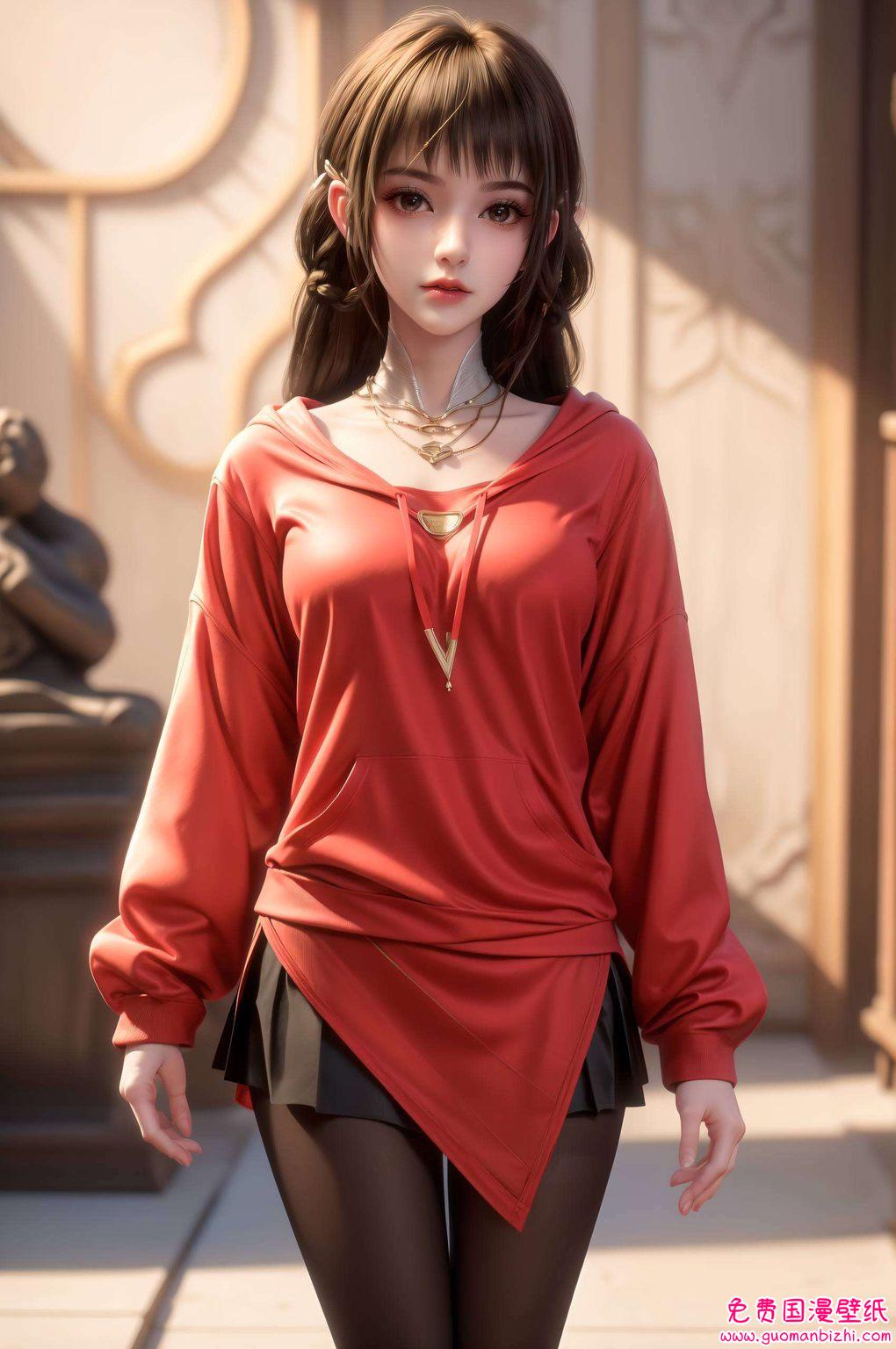 AI壁纸集锦：龙女古香古色，游戏电脑超清壁纸，云落之美尽收眼底。