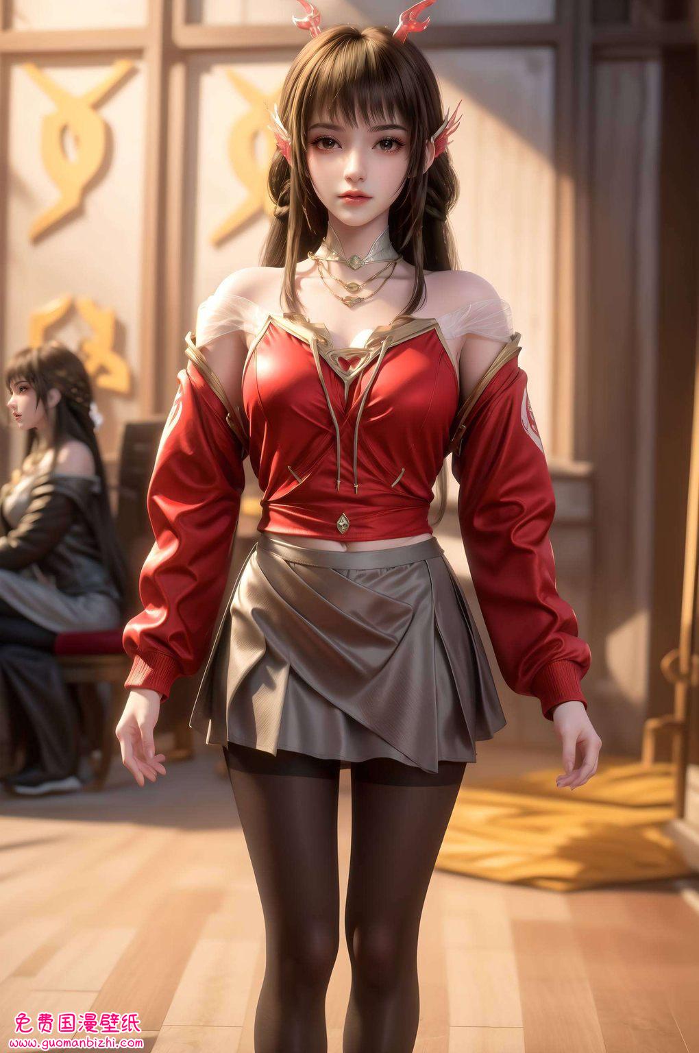 AI壁纸AIGC盛宴：二次元壁纸·苹果背景图片·云落壁纸神图君精选