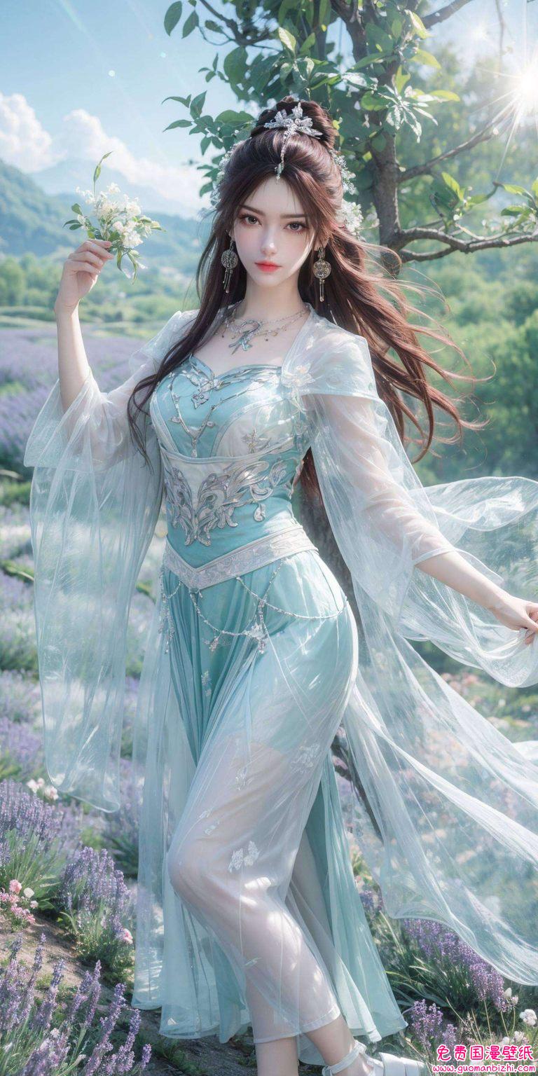 国漫女神高清电脑壁纸——叶倾仙，AI素材免费壁纸合集，Win10炫彩壁纸精选。