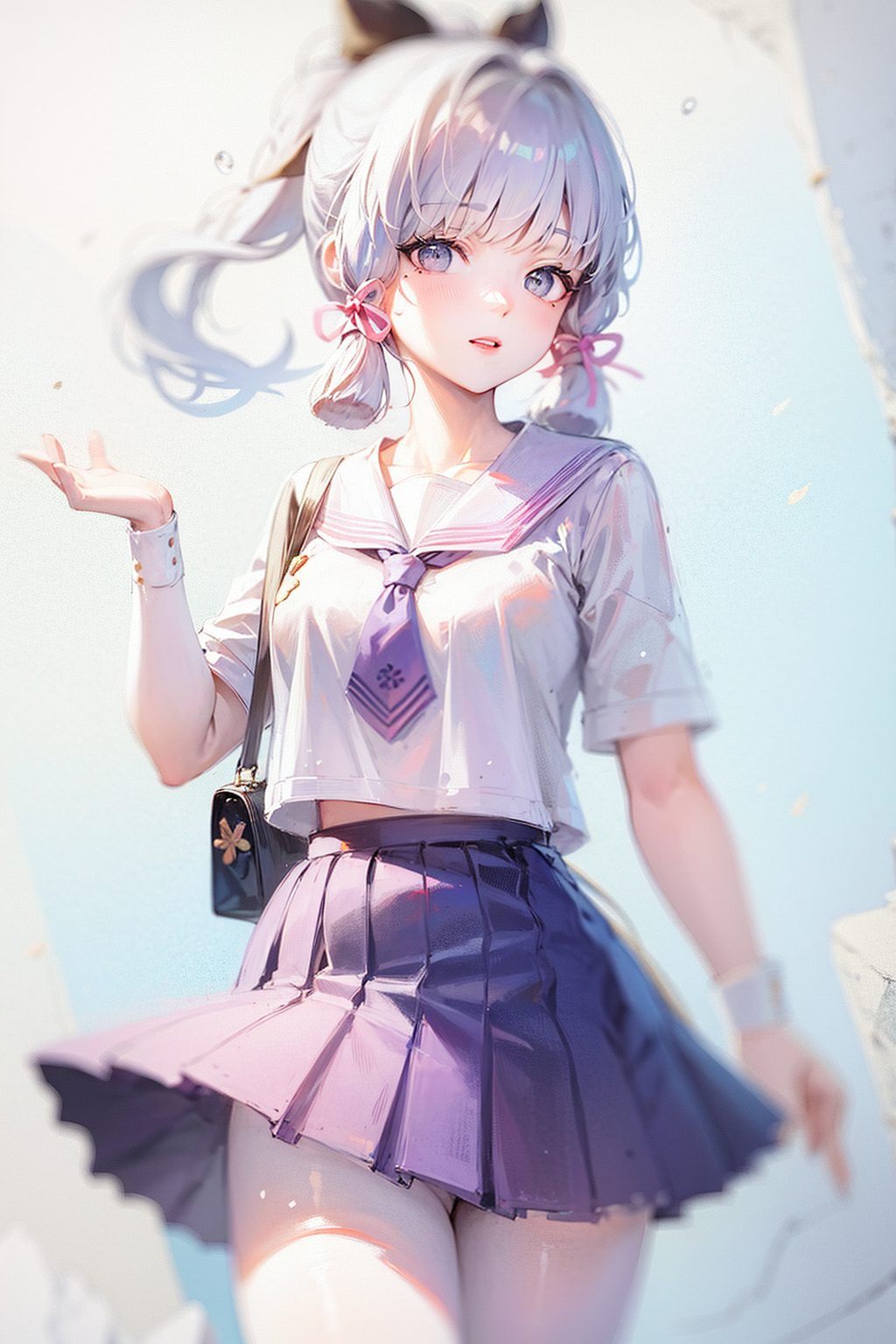 AICG壁纸护眼手机桌面壁纸：神里凌华与萤的浪漫邂逅