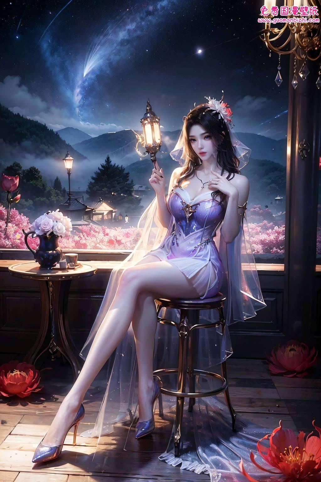 程潇紫精灵：AI绘画生成作品，壁纸护眼，PC动画壁纸集锦