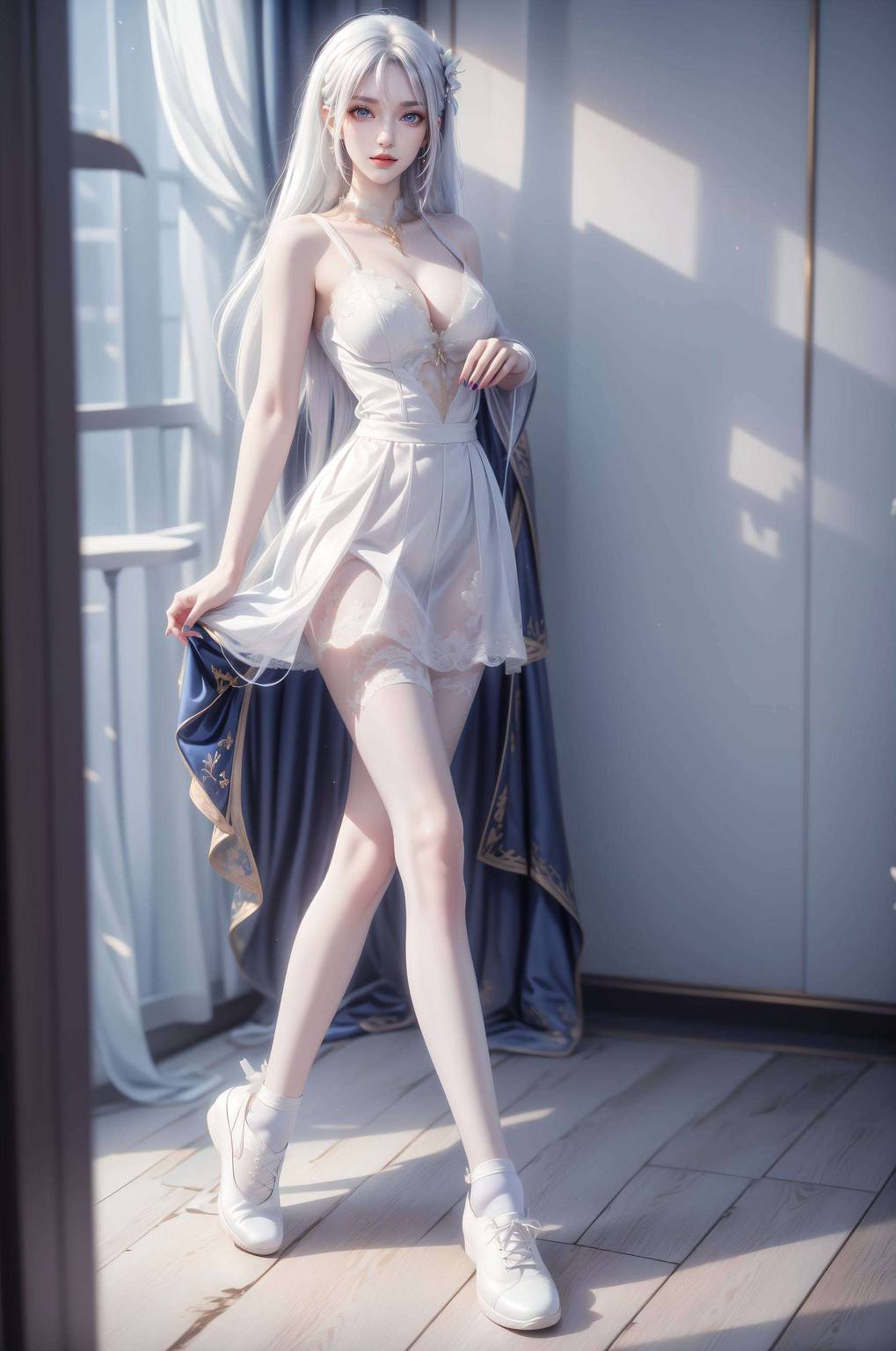 古香古色AIGC壁纸，二次元圣采儿全身壁纸，手机专属古韵盛宴