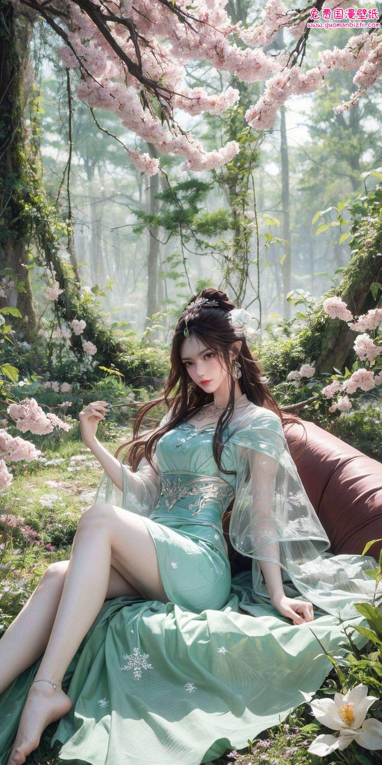 国漫女神高清电脑壁纸——叶倾仙，AI素材免费壁纸合集，Win10炫彩壁纸精选。