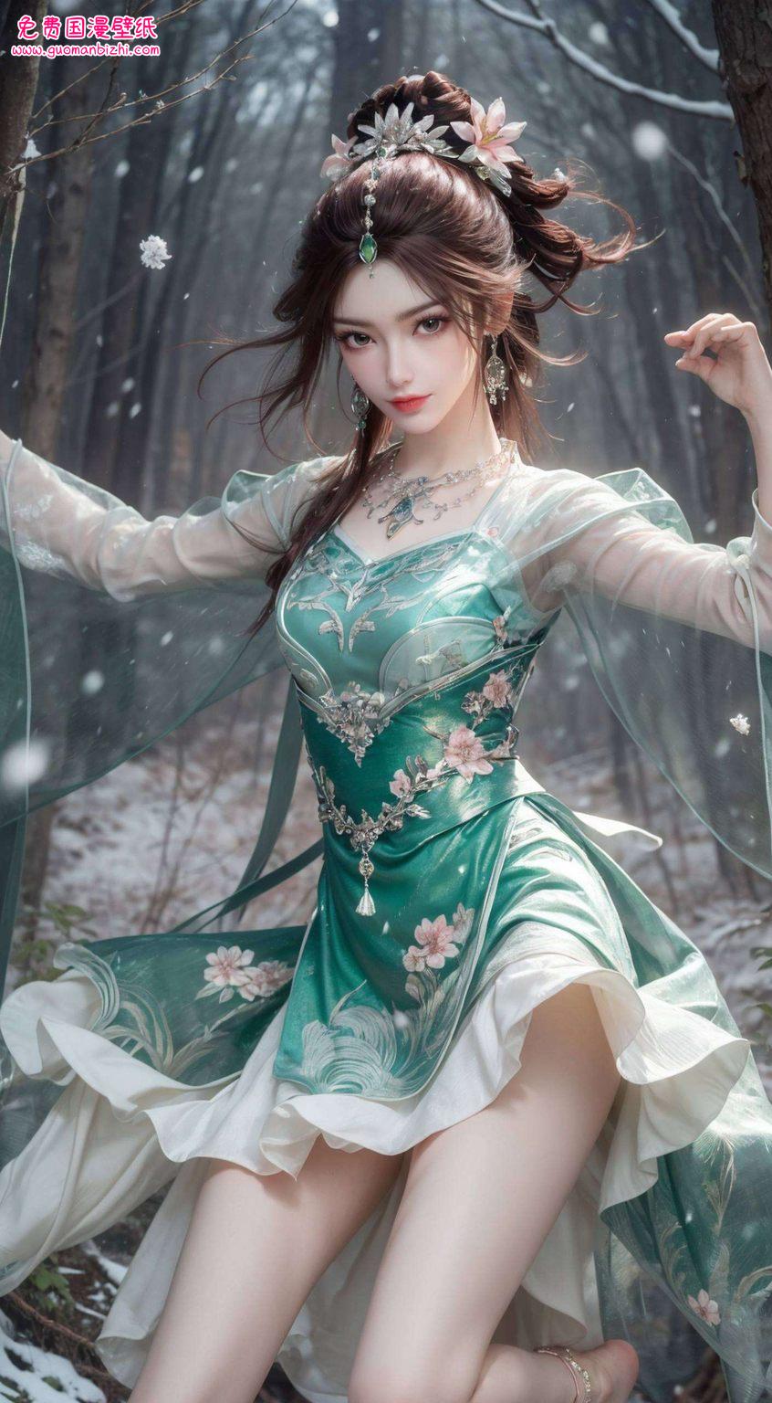 叶倾仙AI裸妆横版壁纸集——完美像素，安卓漫画壁纸盛宴。