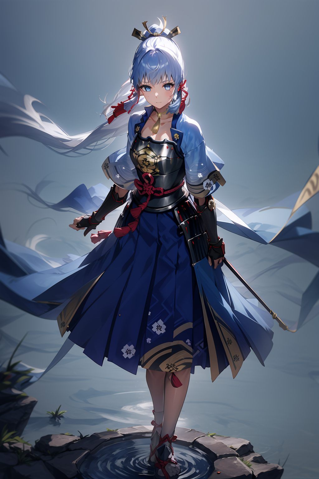 AICG壁纸护眼手机桌面壁纸：神里凌华与萤的浪漫邂逅