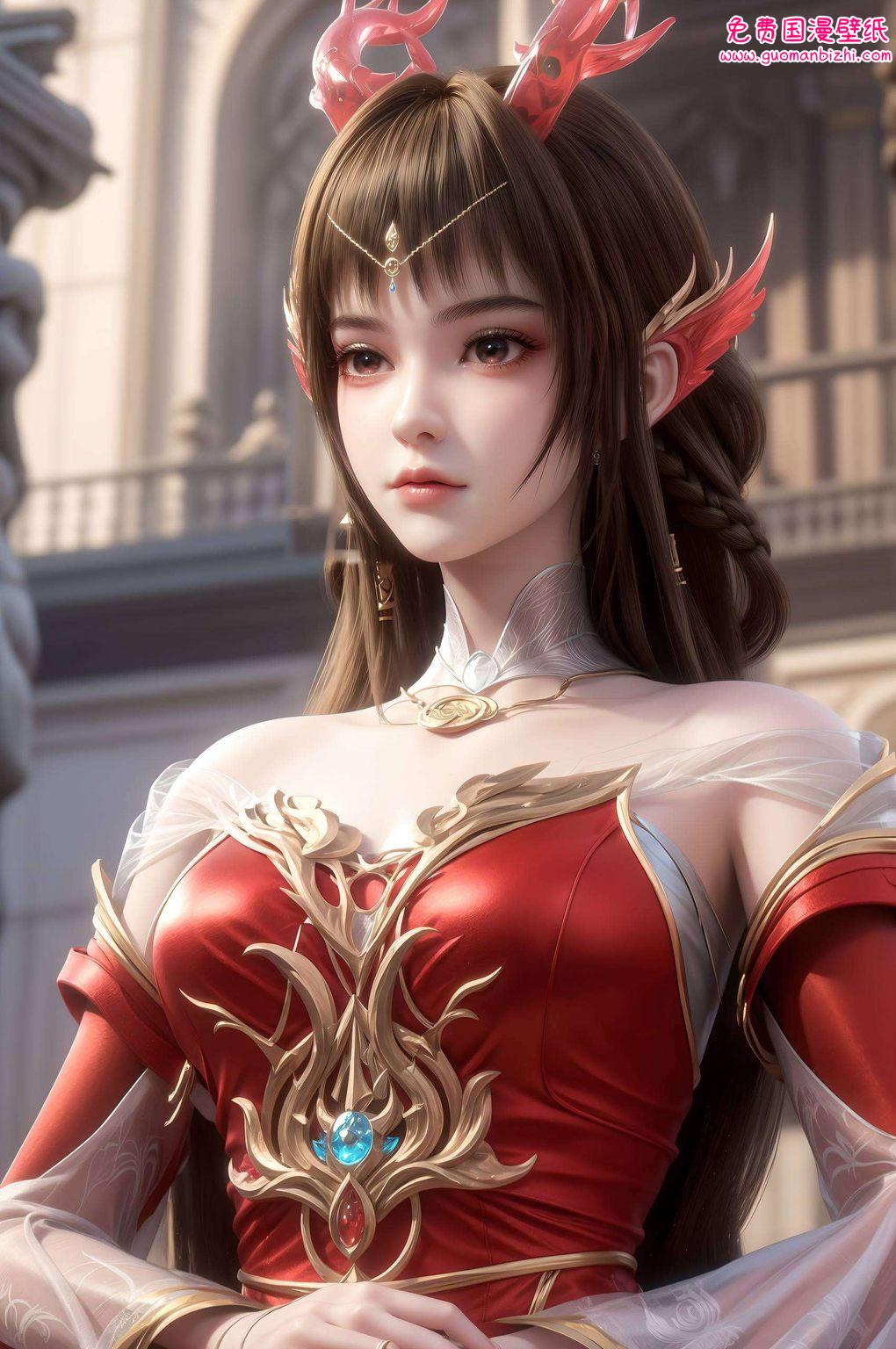 护眼壁纸，精细角色呈现，平板艺术壁纸，动漫云落动态之美。