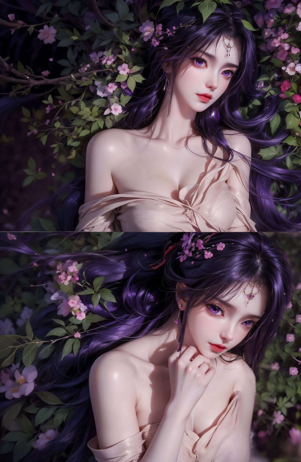 紫色完美像素Win10壁纸，粉色云曦擦眼泪，拯救者之光