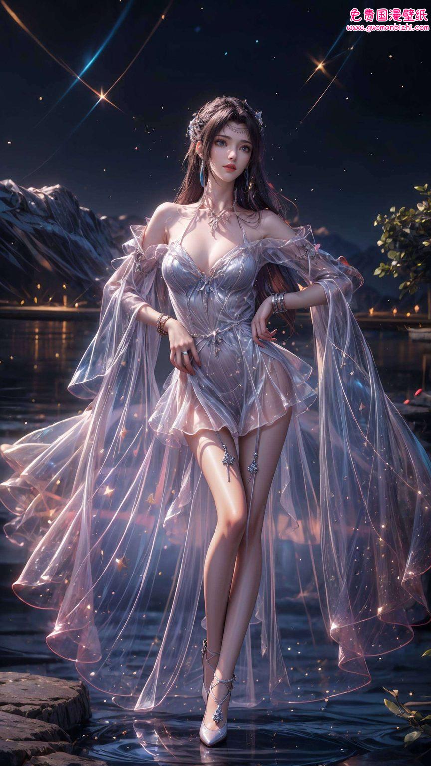 AI绘画参考作品：免费壁纸分享，云韵动漫女角色PC背景图片集