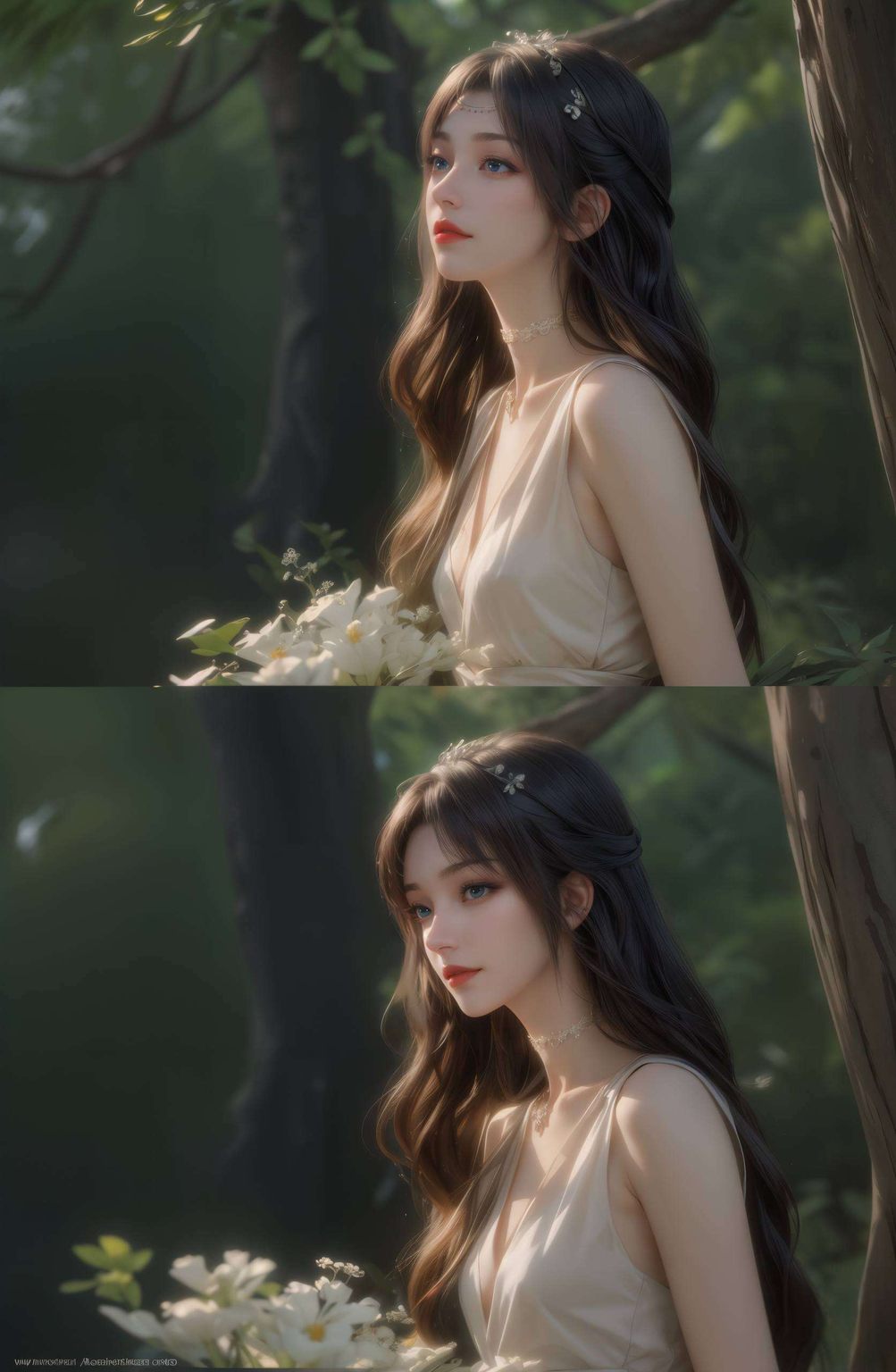 AI生成素材：云韵全身超清静态，极简壁纸，苹果最美壁纸集锦