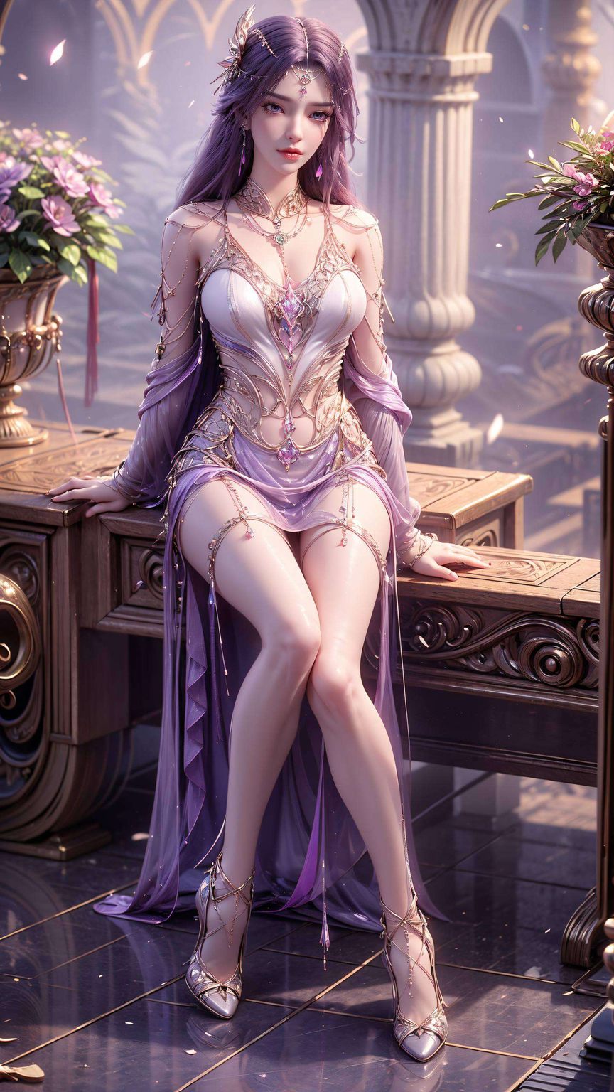 荒天帝魔曦与云曦：AI生成粉色电脑壁纸，免费下载享受美学盛宴