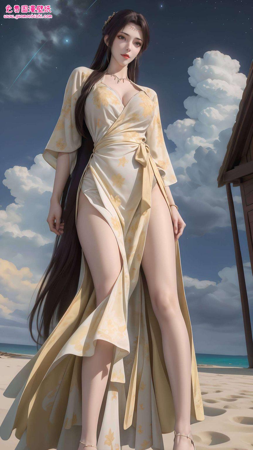 云韵与萧炎AI范例，二次元高清简洁壁纸，适配Win10