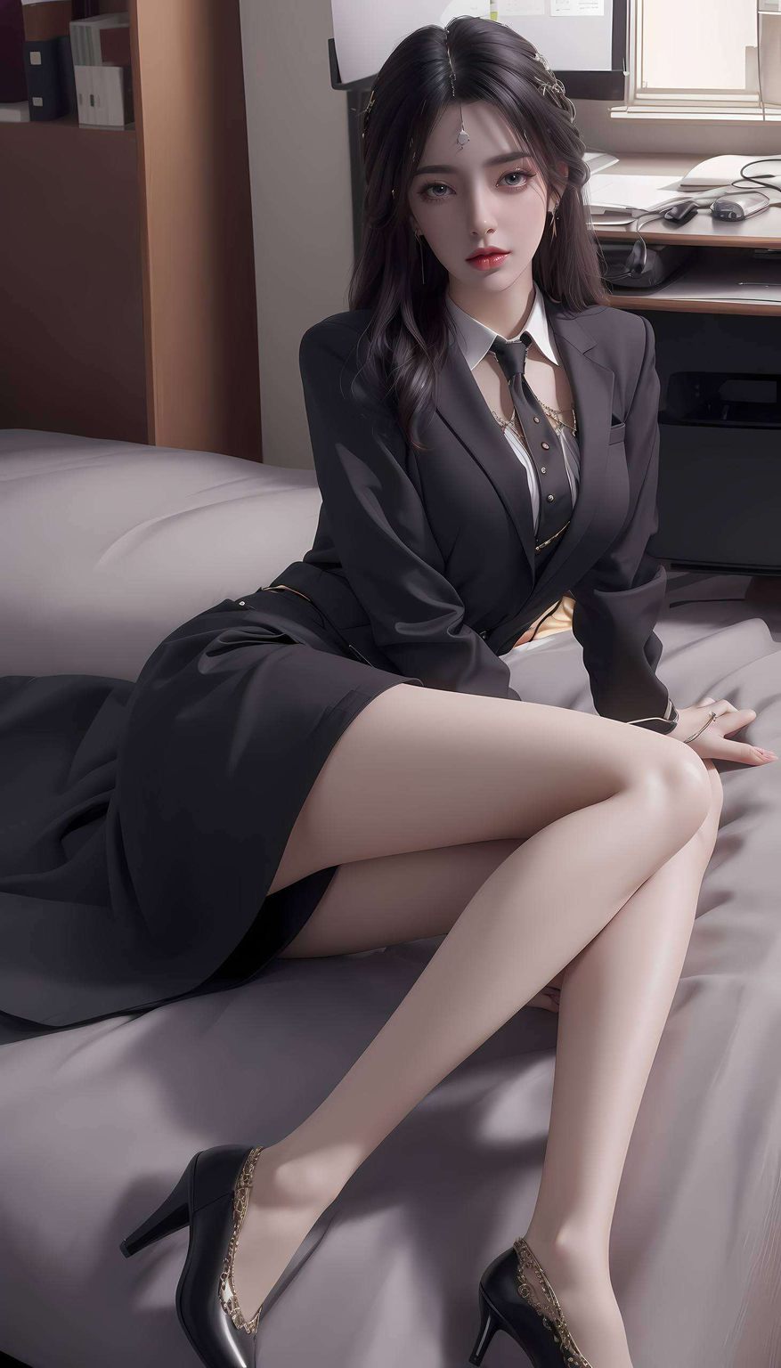 荒天帝魔曦与云曦：AI生成粉色电脑壁纸，免费下载享受美学盛宴