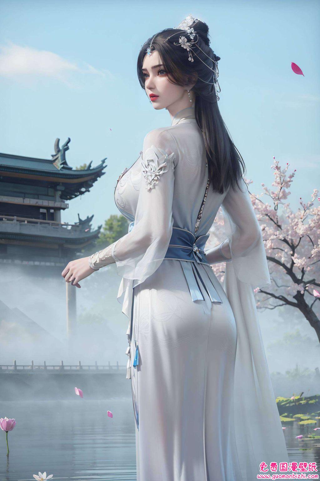 李慕婉4k高清横屏壁纸：AI创造游戏壁纸，PC桌面主题呈现