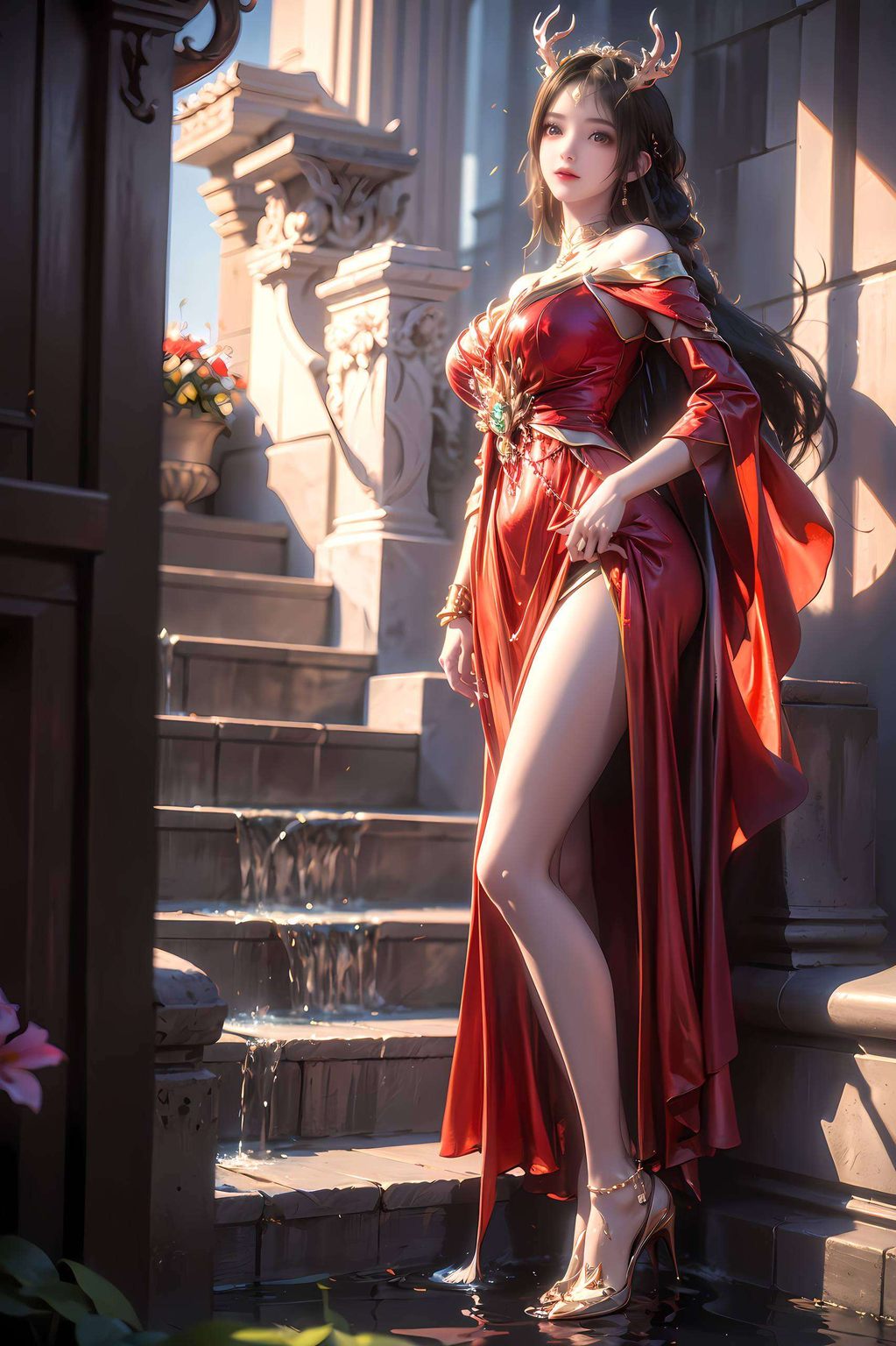 AI创造壁纸，龙族云落动态，唯美手机壁纸，完美像素呈现。