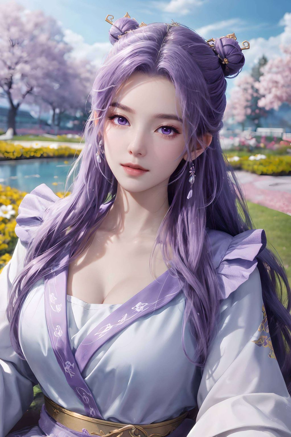 师兄啊师兄云霄高清壁纸无遮挡五官，AI生成壁纸AIGC免费壁纸秀，Win10壁纸粉色呈现。