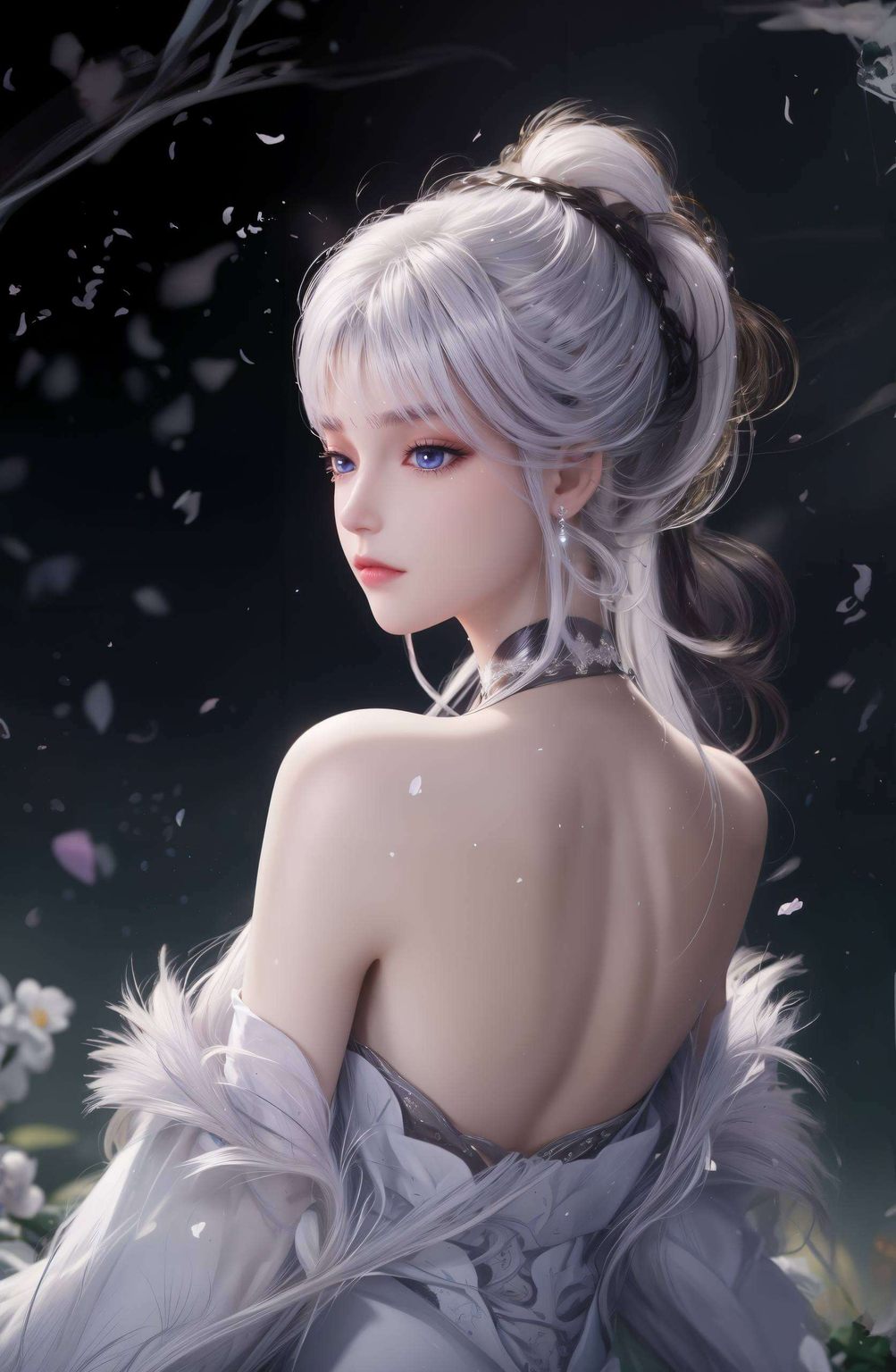 AIGC素材集：动漫壁纸手机墙纸精选——圣采儿专属