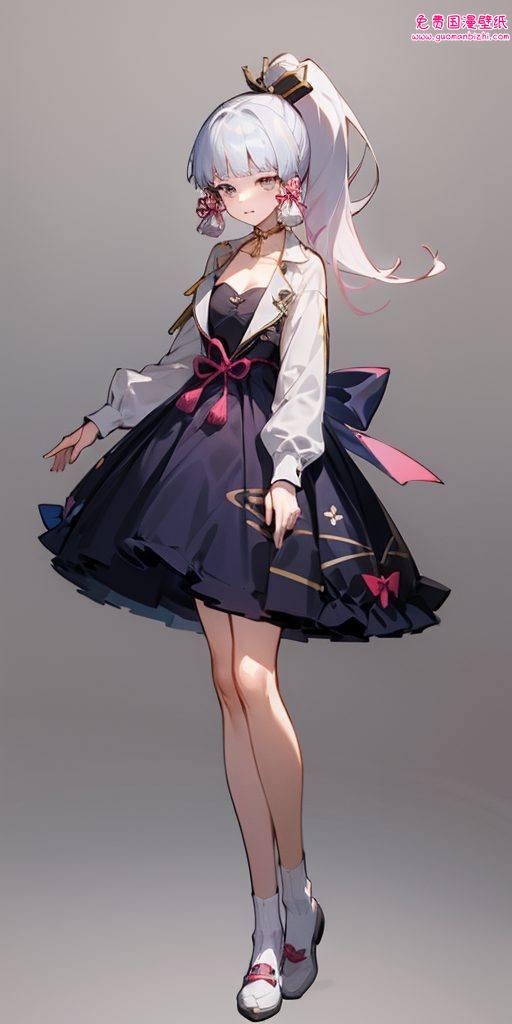 原神神里凌华和服风采：AI图片AIGC免费壁纸秀，苹果漫画壁纸精选集