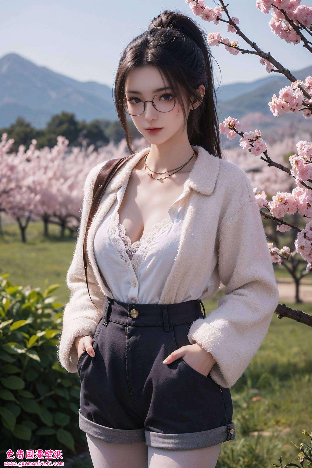 周小环3D同人：AI图片素材，免费粉色高清壁纸，Win10专属分享