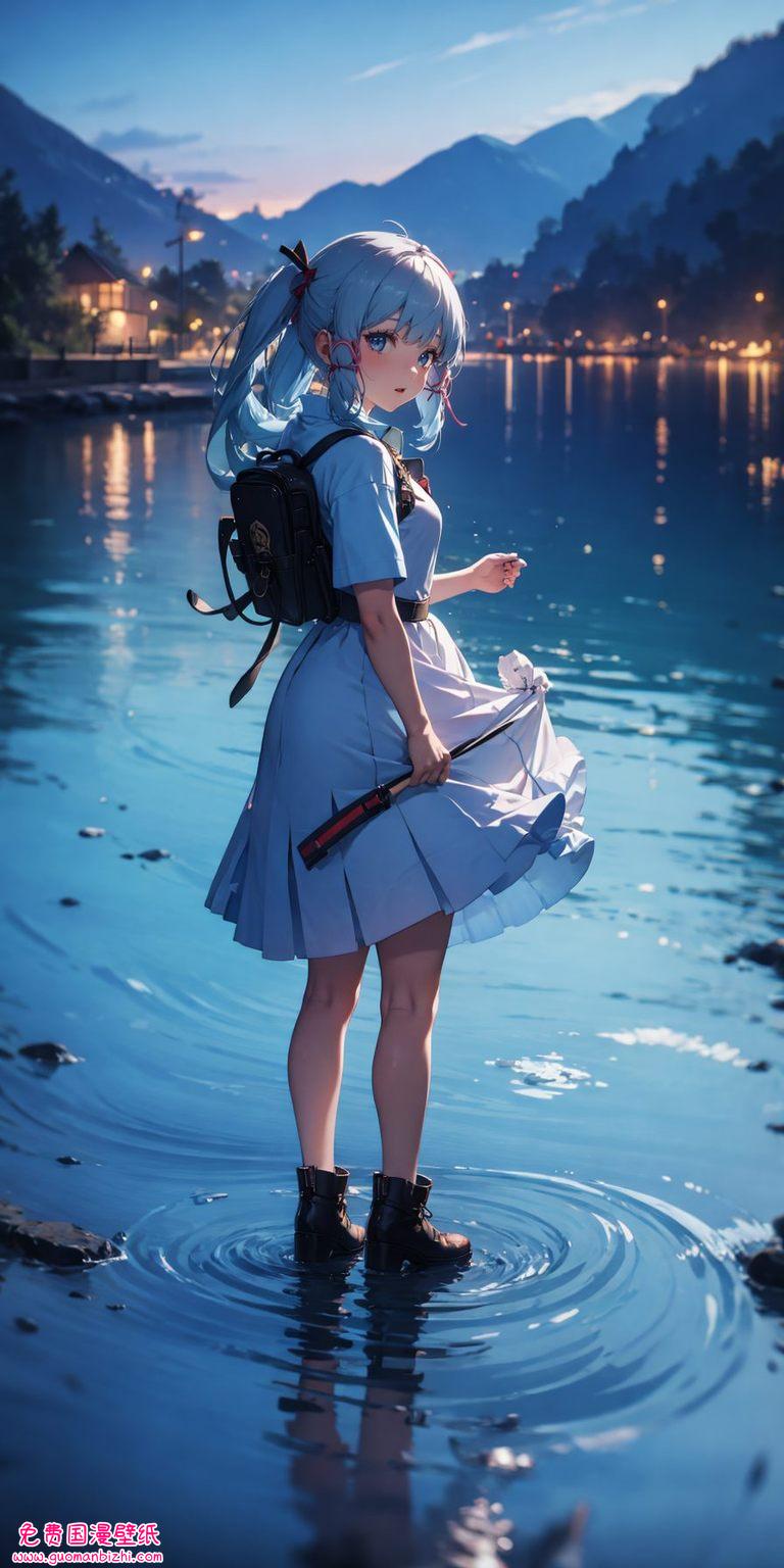 原神神里凌华：AI创造粉色壁纸，高清壁纸护眼PC必备