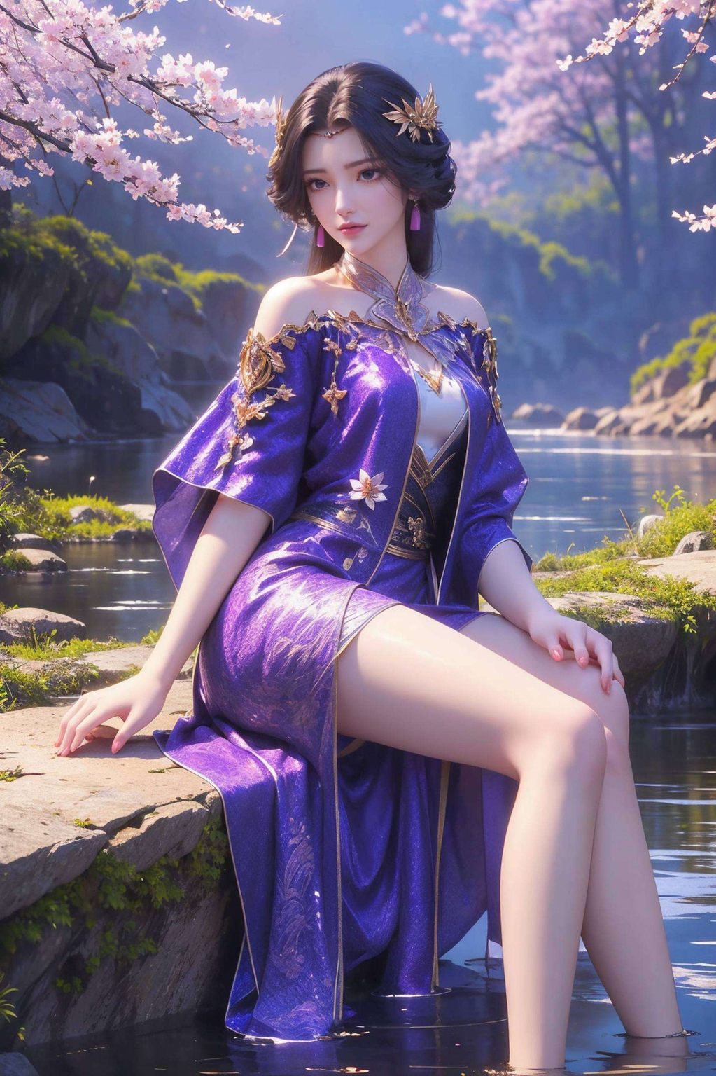 紫色完美像素Win10壁纸，粉色云曦擦眼泪，拯救者之光