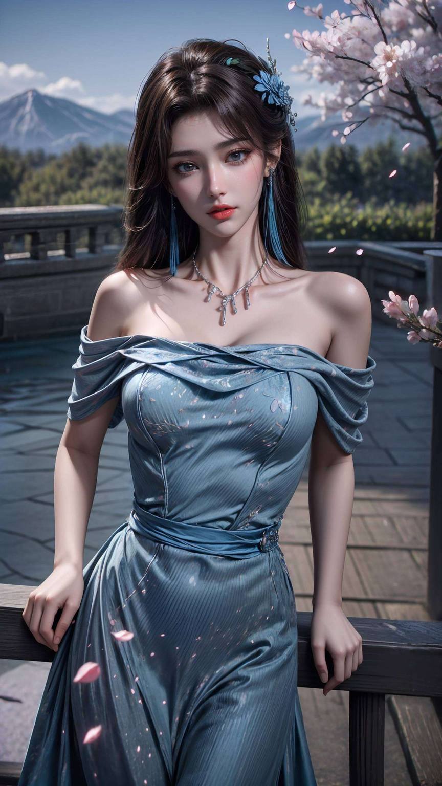 AIGC素材动漫壁纸·平板炫彩壁纸云韵头像女孩