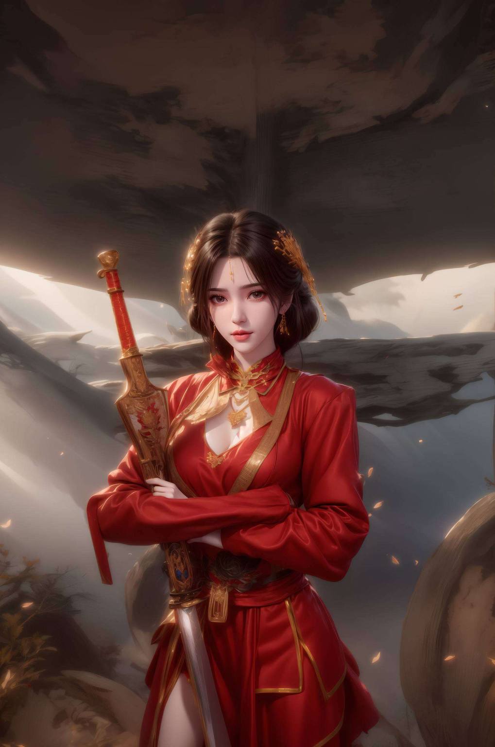 仙逆4K壁纸集——李慕婉风采，AI生成免费平板简洁壁纸包