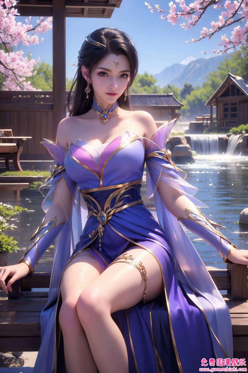 AI参考极简壁纸，苹果艺术壁纸融合仙武传楚灵玉超级分辨率笔记本壁纸