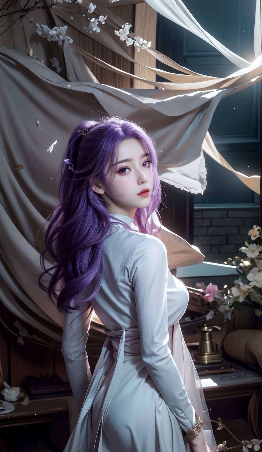 紫色免费壁纸合集——师兄啊师兄云霄壁纸4k超清美女，安卓桌面必备