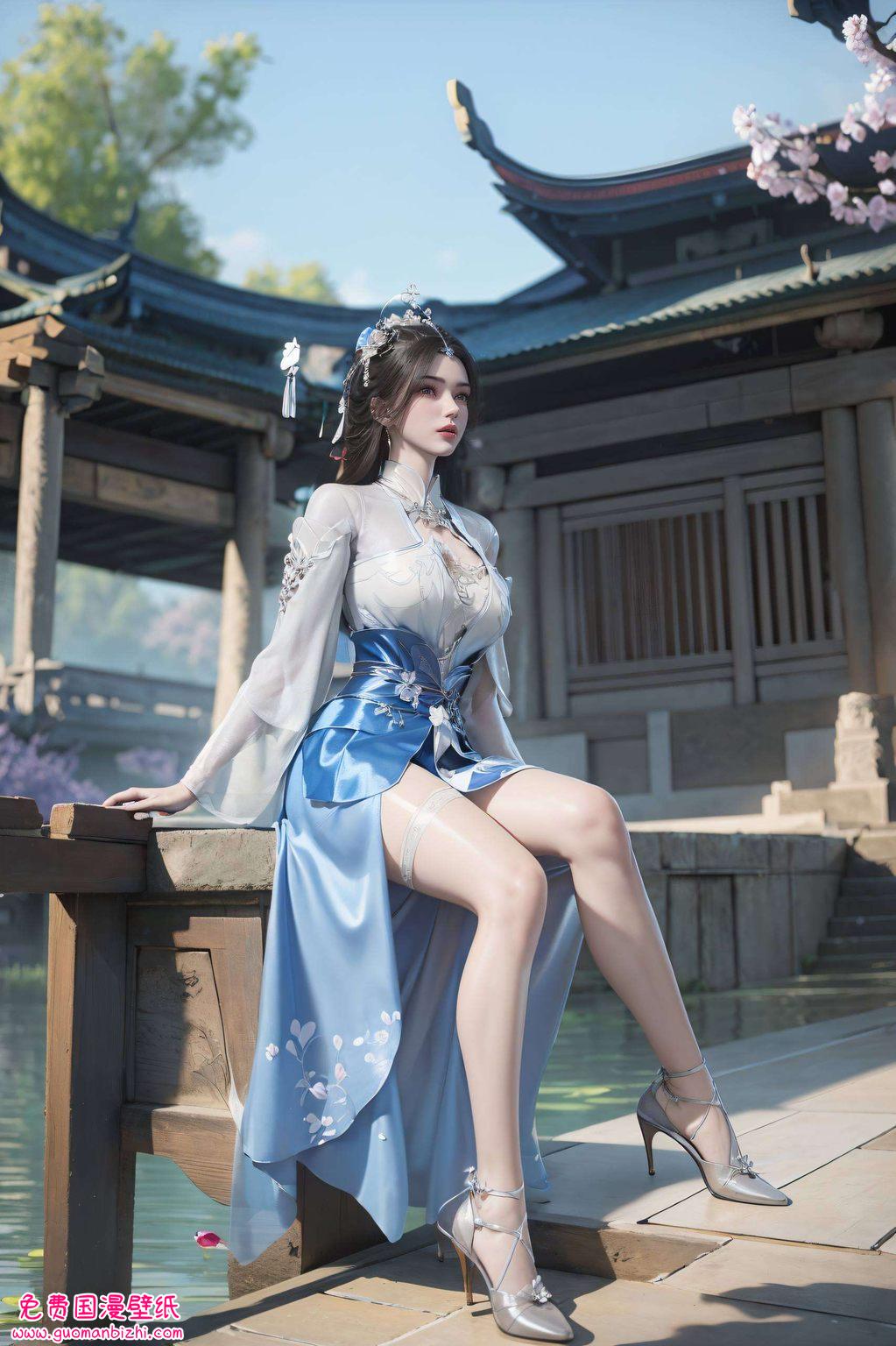 AI壁纸精选，二次元仙逆李慕婉比基尼，高清手机桌面壁纸。