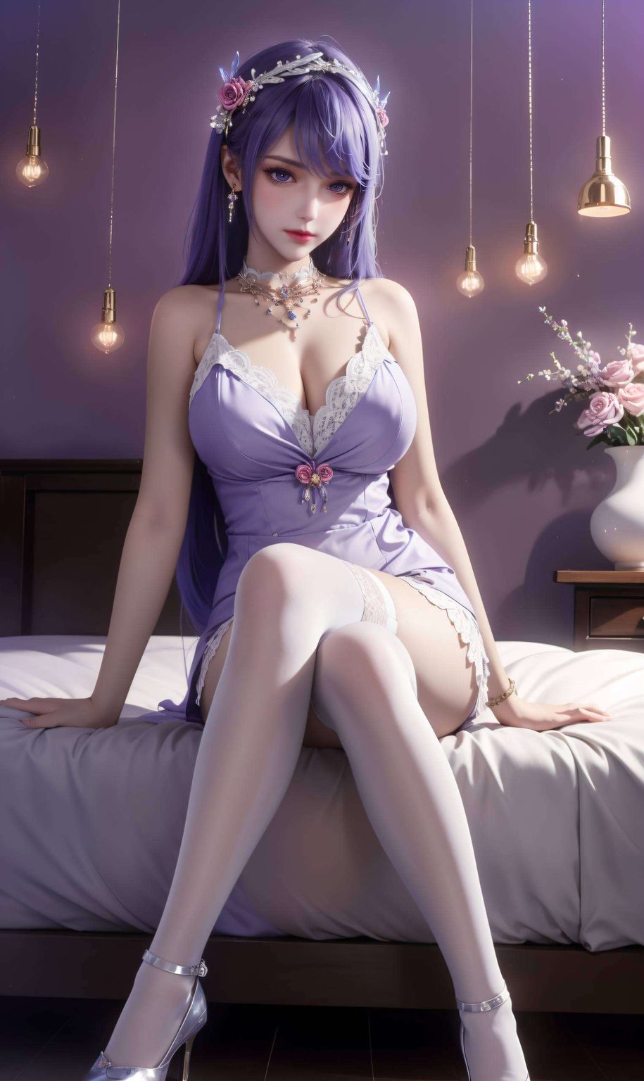 AI壁纸秀：圣采儿动漫美女，免费高清iPad动画壁纸集