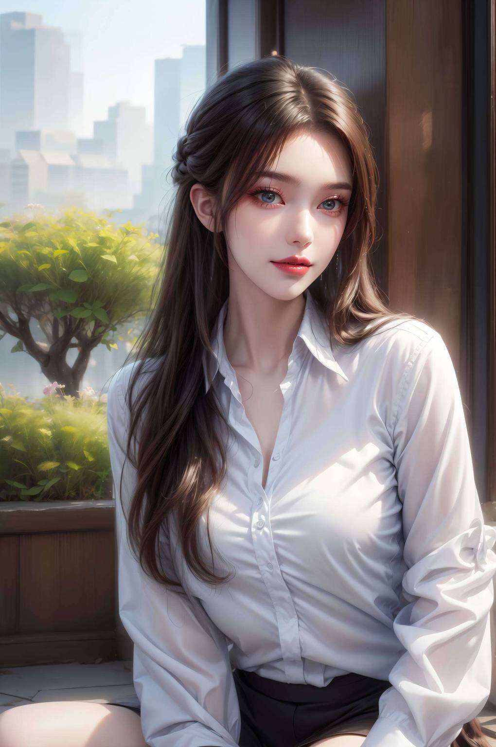 李慕婉国漫高清壁纸：AI生成壁纸，精细角色，苹果炫彩壁纸集