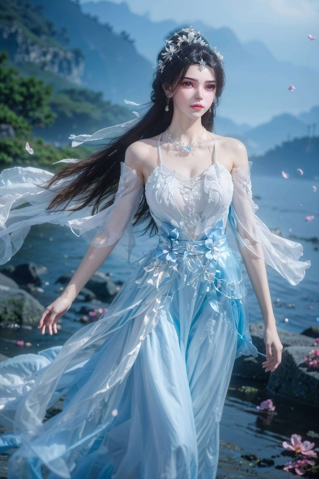 国漫壁纸美女李慕婉：AI参考，护眼壁纸，手机古风漫画壁纸集。