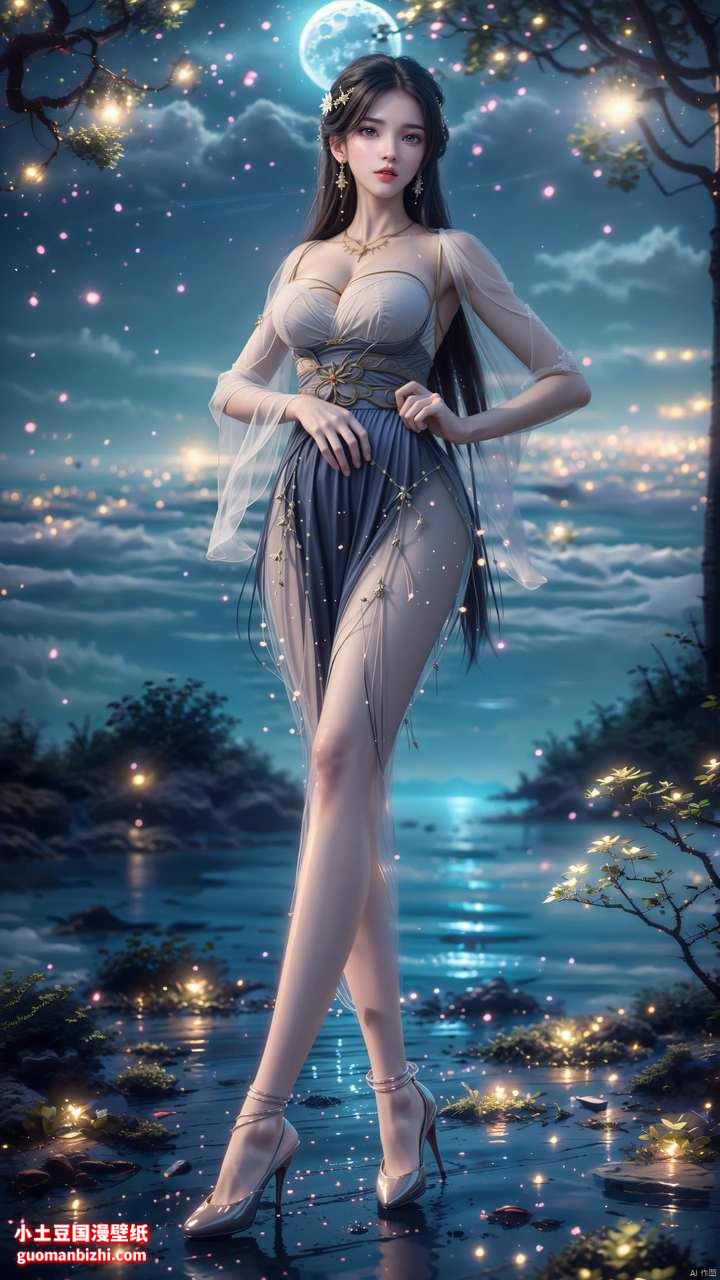 ai高清壁纸:月婵ai发色素材分享