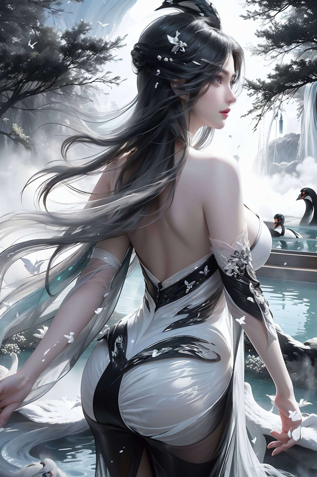 AI生成古风壁纸秀，免费下载，PC端壁纸盛宴，周紫虹手机壁纸神图精选。