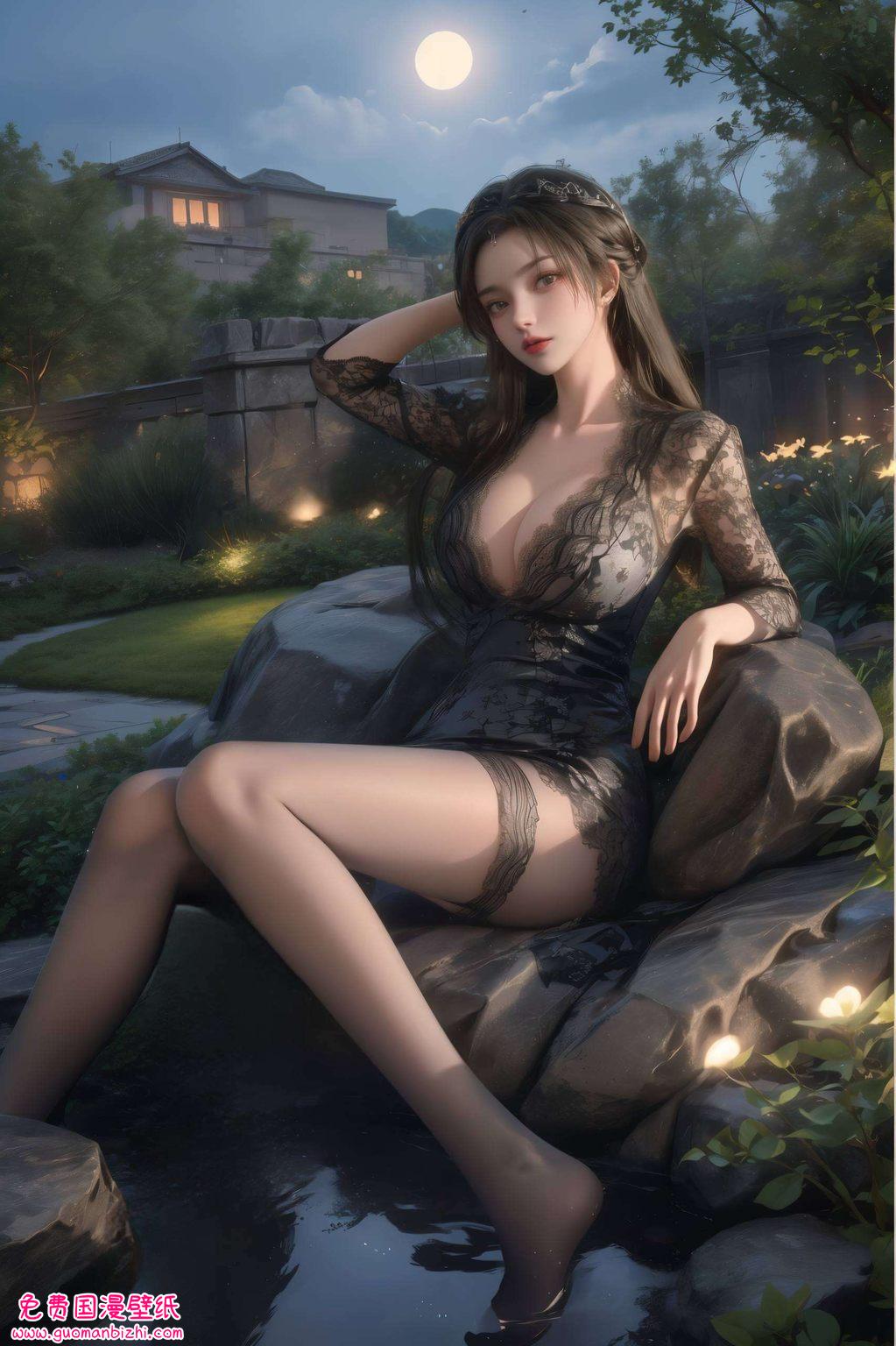 仙逆李慕婉王林比心AI图片素材，二次元壁纸，苹果1920×1080高清呈现