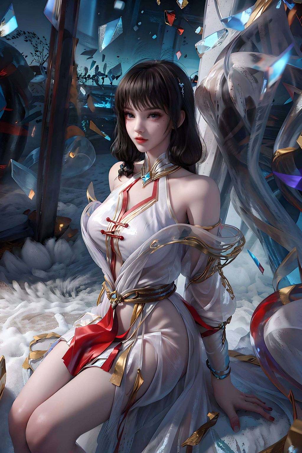 AI壁纸AIGC盛宴：二次元壁纸·苹果背景图片·云落壁纸神图君精选