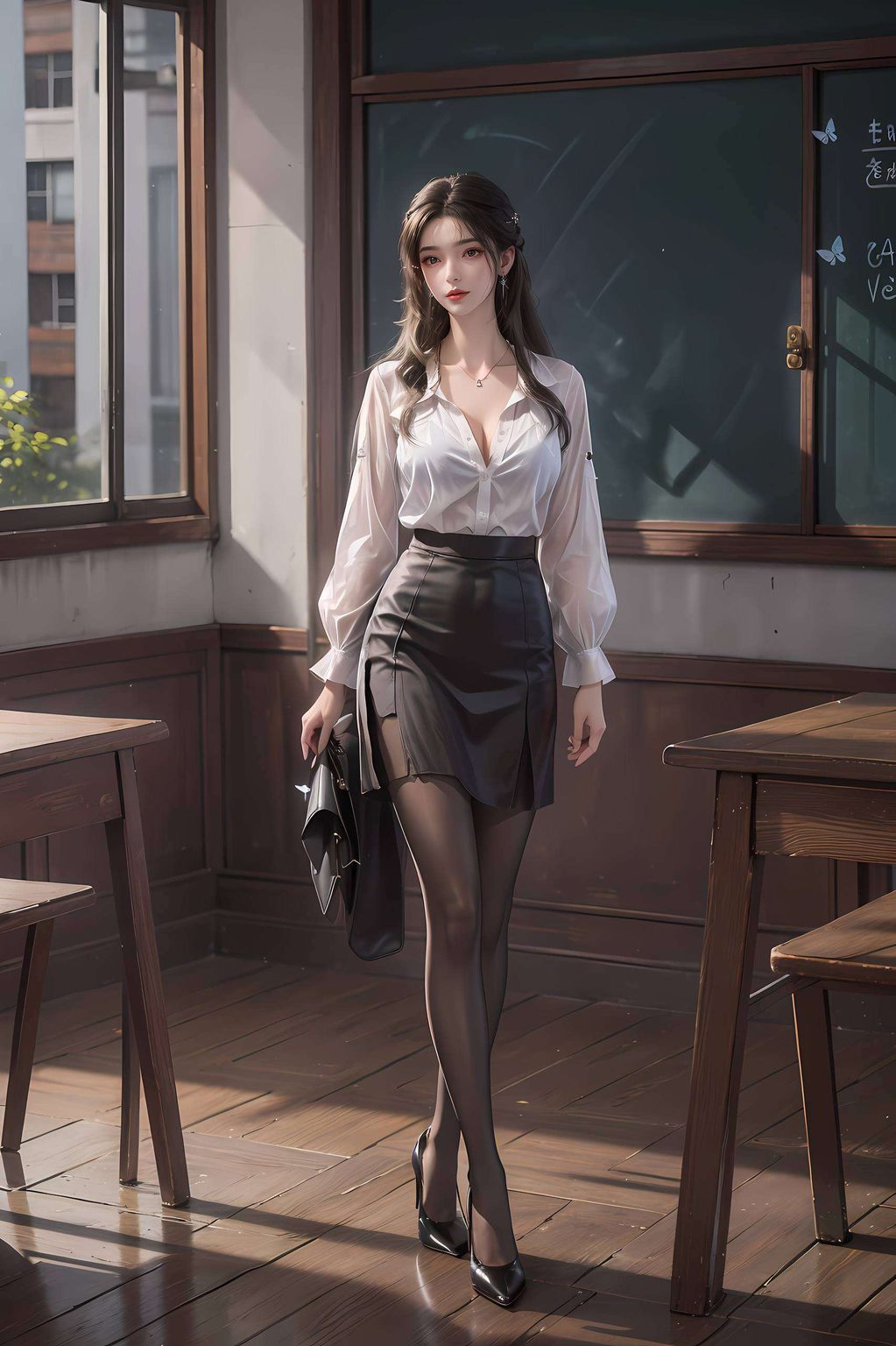 国漫壁纸美女李慕婉：AI参考，护眼壁纸，手机古风漫画壁纸集。