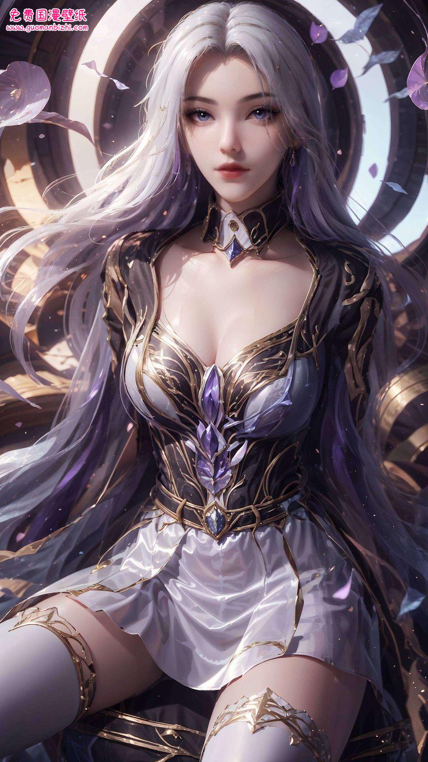 紫色护眼壁纸iPad桌面：斗罗大陆凌落宸高清集