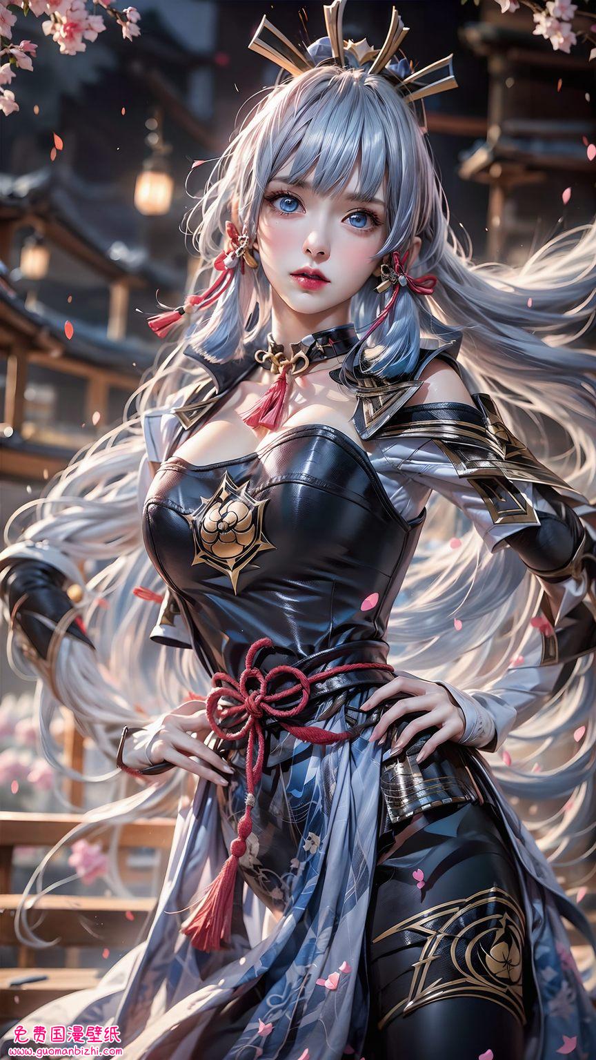 女生壁纸免费秀：神里凌华精美壁纸，PC古风盛宴