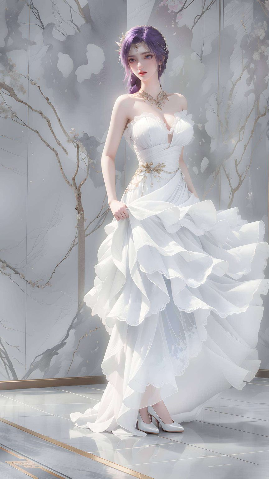 完美世界云曦AI壁纸：精细角色演绎，iPhone粉色浪漫