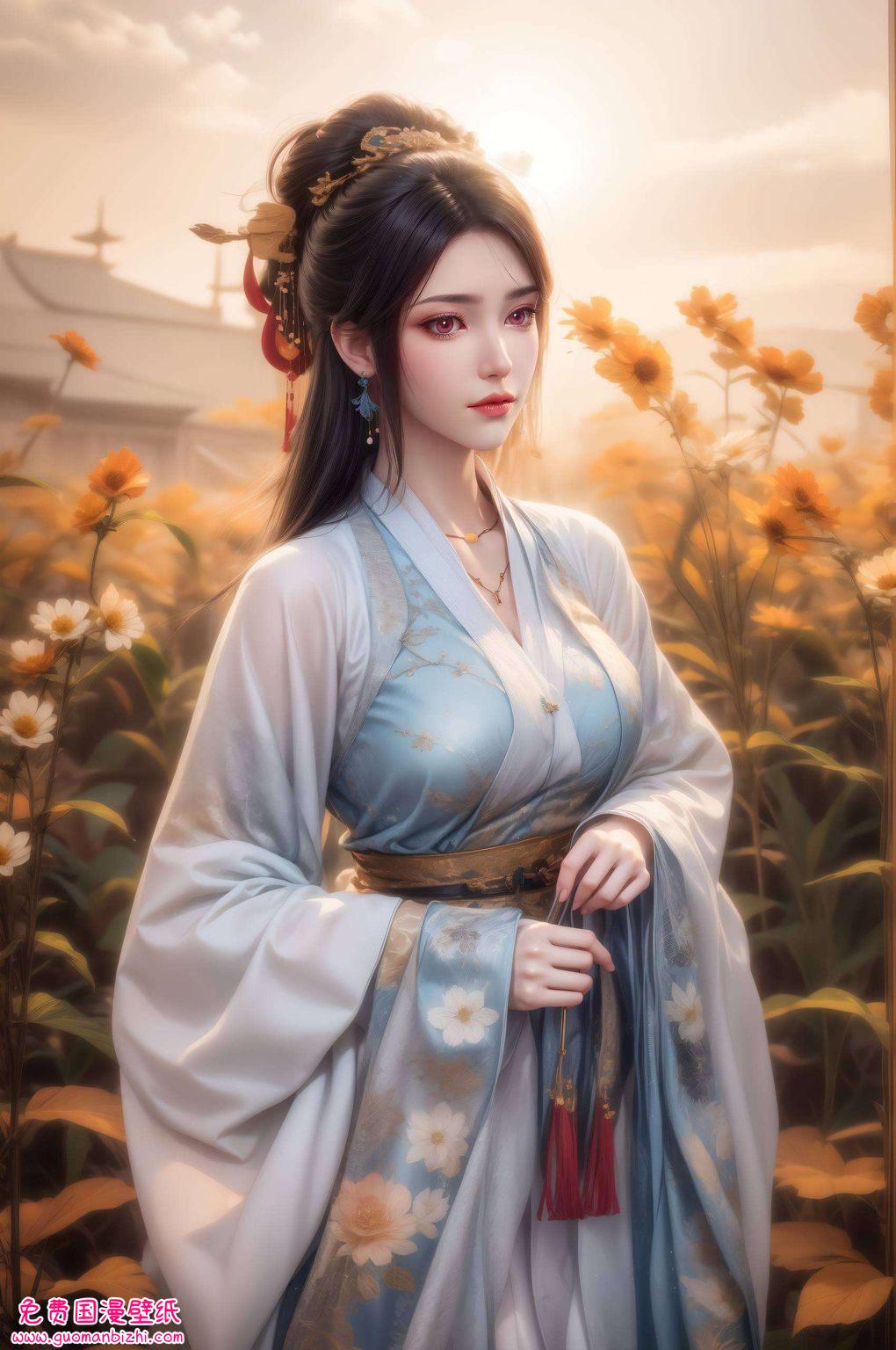 AI创作：二次元壁纸集，古风元素尊享，Win10竖屏壁纸精选