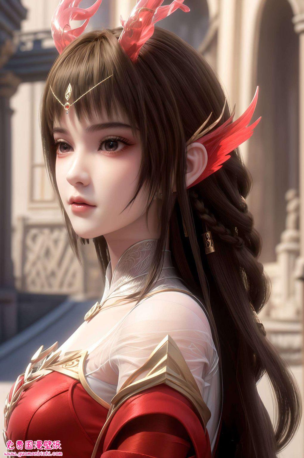 云落小美女：AI素材壁纸，精细角色安卓墙纸大全